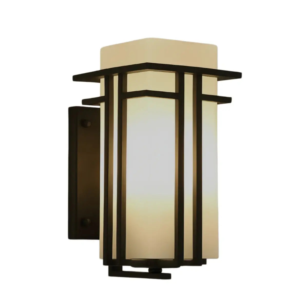 Rustic Outdoor Wall Sconce -- Black
